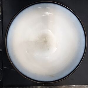 Sango Concepts Eggplant Cereal Soup Bowls Blue White 7.25"